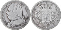 France 5 Francs 1814 D Coin, Louis XVIII, Louis XVIII, Lyon, Silver VF(20-25)