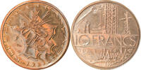 France 10 Francs Coin, Mathieu, Paris, FDC, Nickel-brass -