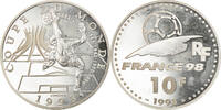 France 10 Francs Coin, Coupe du Monde - Brésil, Paris, Proof -