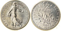 France 1/2 Franc Coin, Semeuse, Paris, Nickel, KM:931.1 -