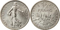 France 1/2 Franc Coin, Semeuse, Paris, Nickel, KM:931.1 -