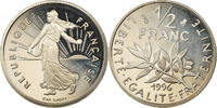 France 1/2 Franc Coin, Semeuse, Paris, Proof, Nickel, KM:931.2 -