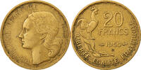 France 20 Francs Coin, Guiraud, Beaumont - Le Roger, 3 faucilles / G -