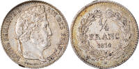 France 1/4 Franc Coin, Louis-Philippe, Lille, Silver -