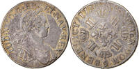 France Ecu Coin, Louis XV, Écu aux 8 L, Rennes, Silver -