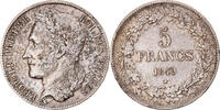 Belgium 5 Francs, 5 Frank Coin, Leopold I, Silver, KM:3.2 -