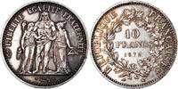 France 10 Francs Coin, Hercule, Paris, Silver, KM:932 -