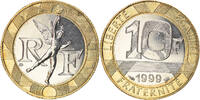 France 10 Francs Coin, Génie, Paris, Aluminum-Bronze, KM:964.2 -