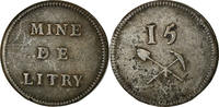 France 15 Sous Coin, Mines de Litry, Litry, Rare, Copper -