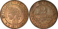 France 2 Centimes Coin, Cérès, Paris, Bronze, KM:827.1 -