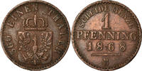 German States Pfennig Coin, PRUSSIA, Wilhelm I, Hannover -