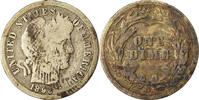 United States Dime Coin, Barber Dime, U.S. Mint, New Orleans, Rare -