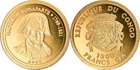 Congo Republic 1500 Francs CFA Coin, Congo, Napoléon Bonaparte, Gold -