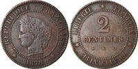 France 2 Centimes Coin, Cérès, Bordeaux, Bronze, KM:827.2 -