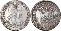 France 1/4 Ecu Coin, Louis XIV, 1/4 Écu à la mèche longue, Rouen -