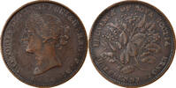 Canada 1/2 Penny Token Coin, Nova Scotia, Victoria, Bronze -