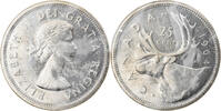 Canada 25 Cents Coin, Elizabeth II, Royal Canadian Mint, Ottawa -