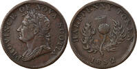 Canada 1/2 Penny Token Coin, Nova Scotia, William IV, Bronze -