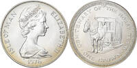 Isle of Man Crown Coin, Elizabeth II, Pobjoy Mint, Silver -