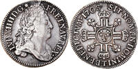France Ecu aux 8 L 2e type Louis XIV, Nantes, Silver -