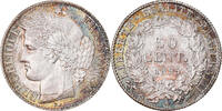 France 50 Centimes Coin, Cérès, Paris, Silver, KM:834.1 -