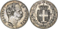 Italy 5 Lire Coin, Umberto I, Rome, Silver, KM:20 -