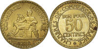 France 50 Centimes Coin, Chambre de commerce, Paris -