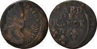 France Liard Coin, Louis XIV, Liard de France au buste âgé, troisième type -