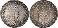 France 1/12 Écu à la cravate Louis XIV, Paris, 2nd semester, Silver -