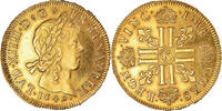 France Double louis d'or à la mèche longue Louis XIV, Bordeaux, Gold -