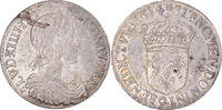 France 1/2 Ecu Coin, Louis XIV, 1/2 Écu à la mèche longue, Rennes -