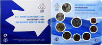 Slovakia Set 1 ct. - 2 Euro + Token Vancouver Winter Olympics, Kremnica -