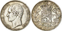 Belgium 5 Francs, 5 Frank Coin, Leopold I, Silver, KM:17 -