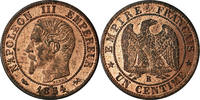 France Centime Coin, Napoleon III, Rouen, Rare -
