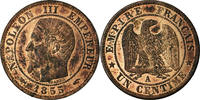 France Centime Coin, Napoleon III, Napoléon III, Paris, Bronze -