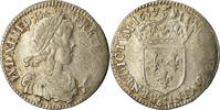 France 1/12 ECU, 10 Sols Coin, Louis XIV, 1/12 Écu à la mèche longue, Aix -