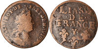 France Liard Coin, Louis XIV, Liard de France au buste âgé, troisième type -