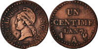 France Centime Coin, Dupré, Paris, Bronze, KM:646 -