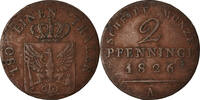 German States 2 Pfennig Coin, PRUSSIA, Friedrich Wilhelm III, Berlin -