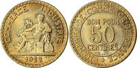 France 50 Centimes Coin, Chambre de commerce, Paris -