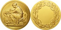 France Medal The Fifth Republic, Business & industry, Gilt Bronze -