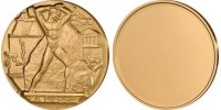 France Medal The Fifth Republic, Business & industry, Gilt Bronze -