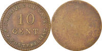 France 10 Centimes Coin, Louis XVIII, Vast, Bronze, Brandon:256 -