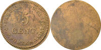 France 5 Centimes Coin, Louis XVIII, Vast, Bronze, Brandon:255 -