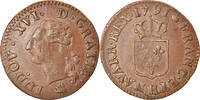 France Liard Coin, Louis XVI, Liard, Rouen, Copper, KM:585.3 -