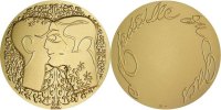France Medal The Fifth Republic, Arts & Culture, Gilt Bronze -