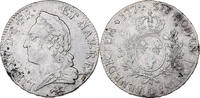 France Écu à la vieille tête Louis XV, Lyon, Silver -