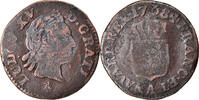 France Liard Coin, Louis XV, Liard à la vieille tête, Paris -