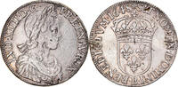 France Ecu Coin, Louis XIV, Écu à la mèche longue, Rouen -