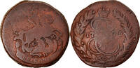 Russia 2 Kopeks Coin, Catherine II, Ekaterinbourg, Copper -